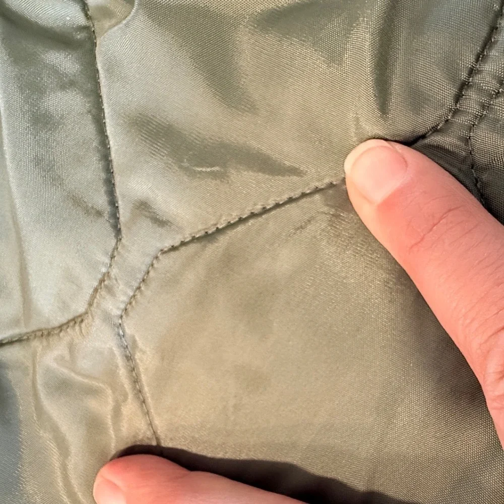 Vintage USAF CWU-9/P Quilted Trousers Sage Green Military Pants Large Iberia Mfg